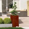 vidaXL Garden Planter Rusty 40 x 80 x 80 cm