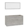 vidaXL 3 Piece Bathroom Furniture Set Concrete Grey