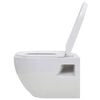 vidaXL Wall-Hung Toilet with Concealed Cistern Ceramic White