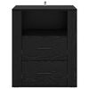 vidaXL Bedside Cabinet Black Oak 35 x 50 x 60 cm Engineered Wood
