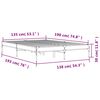 vidaXL Bed Frame without Mattress Grey Sonoma 135x190 cm Double