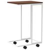 vidaXL Side Table with Wheels White 40x30x63.5 cm Engineered Wood