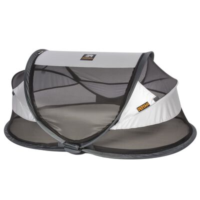 DERYAN Pop-up Baby Travel Cot with Mosquito Net Luxe Silver