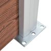 vidaXL WPC Fence Set 2 Square + 1 Slanted 446x186 cm Brown