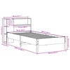 vidaXL Bookcase Bed without Mattress Wax Brown 100x200cm Solid Wood Pine