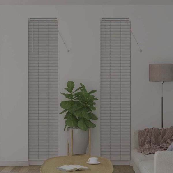 vidaXL Venetian Blinds Height Adjustable White 220 x 40 cm Aluminium