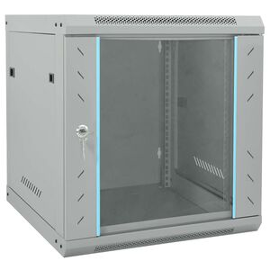 vidaXL Network Cabinet with Storage Grey 53 x 60 x 60 cm Steel