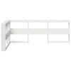 vidaXL Bookcase Headboard L-Shaped White 75 cm Solid Wood Pine