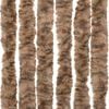 vidaXL Fly Curtain Beige and Dark Brown 56x200 cm Chenille