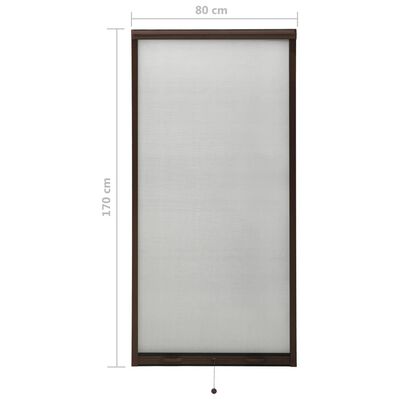 vidaXL Roll down Insect Screen for Windows Brown 80x170 cm