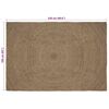 vidaXL Area Rugs Rectangular Grey 160 x 230 cm Jute