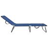 vidaXL Folding Sun Lounger 2 pcs Blue 188 x 57 x 86.5 cm Polyester