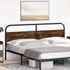 vidaXL Headboard Smoked Oak 190 cm Steel and Engineered Wood