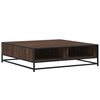 vidaXL Coffee Table Brown Oak 100x100x30 cm Engineered Wood and Metal