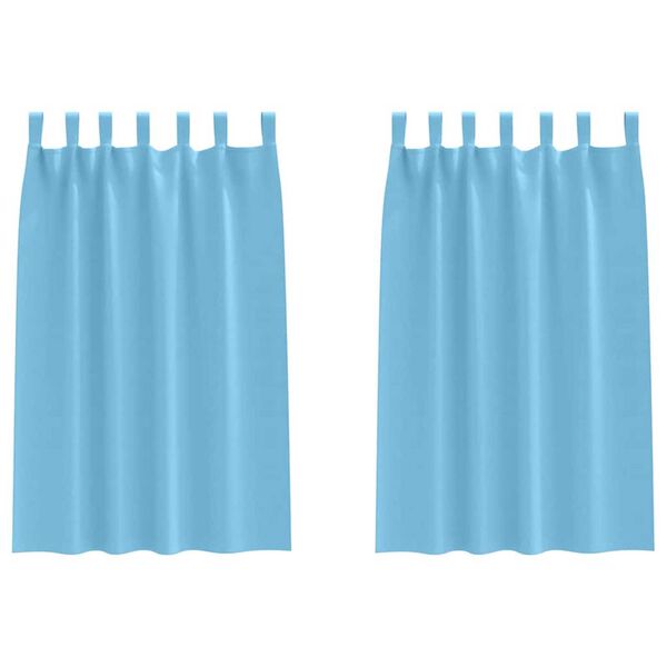 vidaXL Blackout Curtains with Rings 2 pcs Light Blue 175 x 140 cm