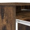 vidaXL Desk Smoked Oak 86x49x76 cm Engineered Wood