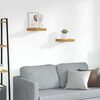 vidaXL Wall Shelf 2 pcs Brown 23 x 23.5 x 4 cm Engineered Wood
