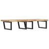 vidaXL Basin Shelf Wall Mounted Steel and Solid Wood Acacia