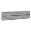 vidaXL TV Wall Cabinet with LED Grey Sonoma 180x31x45 cm