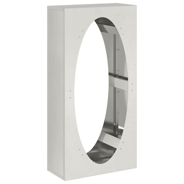 vidaXL Firewood Rack 50x23x100 cm Stainless Steel