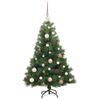 vidaXL Artificial Christmas Tree with 150 LEDs Green 120 cm PE and PVC