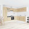 vidaXL 14 Piece Kitchen Cabinet Set Porto Sonoma Oak Engineered Wood