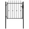vidaXL Fence Gate ASTEN 100 x 100 cm Metal Black Lockable