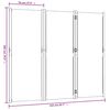 vidaXL 3-Panel Room Divider Taupe 210x180 cm