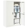 vidaXL Storage Cabinet 2 pcs White 90 x 40 x 140 cm Steel