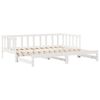 vidaXL Daybed with Trundle and Drawers without Mattress White 90x190 cm Single