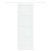 vidaXL Sliding Door White 73.5 x 211 cm Solid Pine Wood