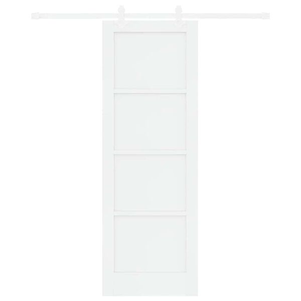 vidaXL Sliding Door White 73.5 x 211 cm Solid Pine Wood