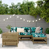 vidaXL 5 Piece Garden Sofa Set Impregnated Wood Pine