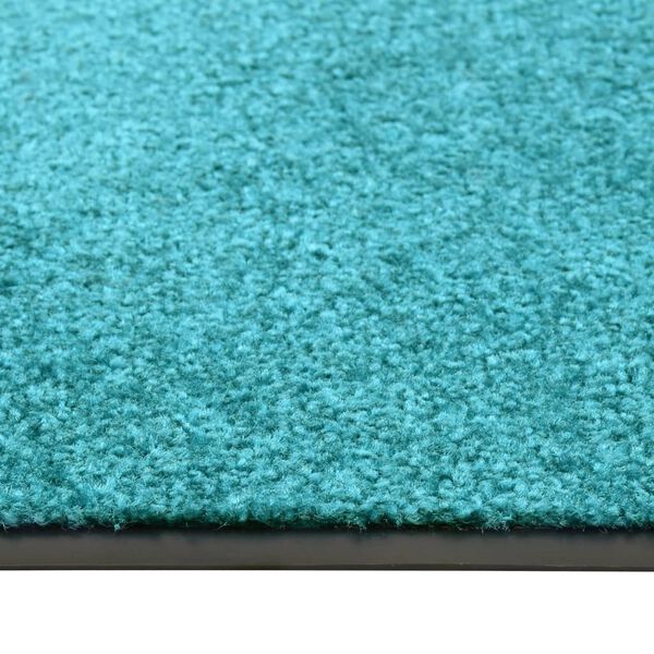 vidaXL Doormat Washable Cyan 60x90 cm