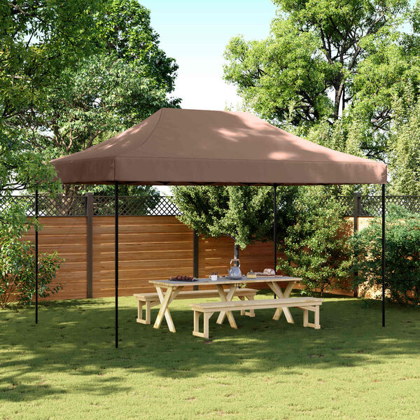 vidaXL Party Tent Folding Brown 292 x 440 x 315 cm Oxford Fabric
