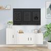 vidaXL 2 Piece TV Cabinet Set White Engineered Wood