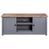 vidaXL TV Cabinet Grey 120x40x50 cm Solid Pine Wood Panama Range