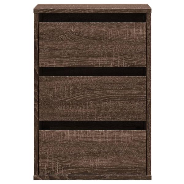 vidaXL Corner Chest of Drawers Brown Oak 40x41x58 cm Engineered Wood