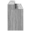 vidaXL Desk with LED Lights Grey Sonoma 160x55x91 cm Engineered Wood