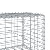 vidaXL Gabion Basket with Cover 200x100x50 cm Galvanised Iron