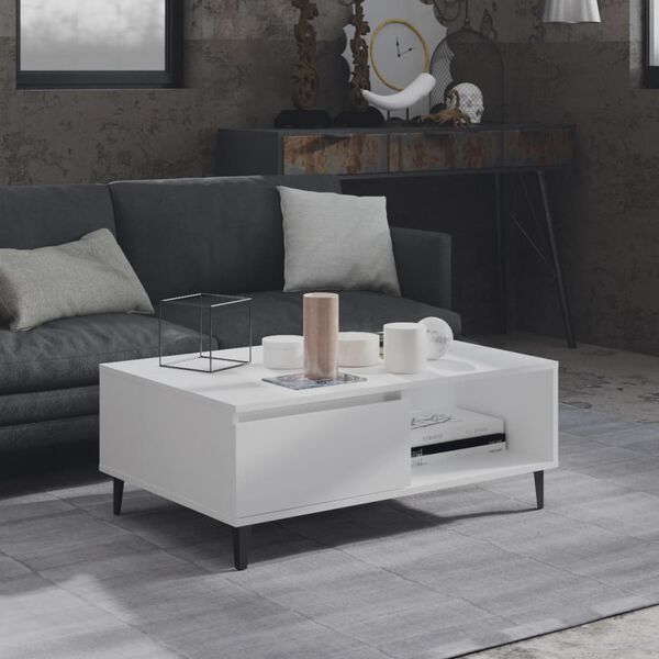vidaXL Coffee Table White 90x60x35 cm Engineered Wood