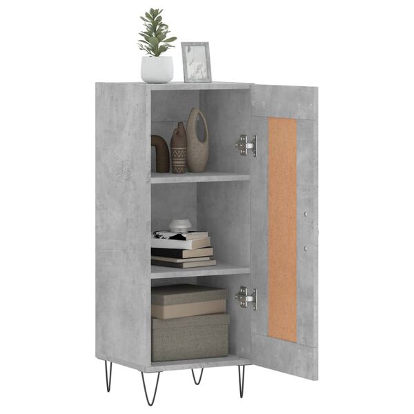 vidaXL Sideboard Concrete Grey 34.5x34x90 cm Engineered Wood