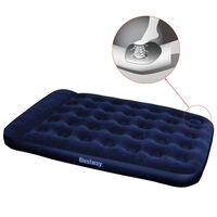 Bestway Inflatable Flocked Airbed with Built-in Foot Pump 191x137x28cm
