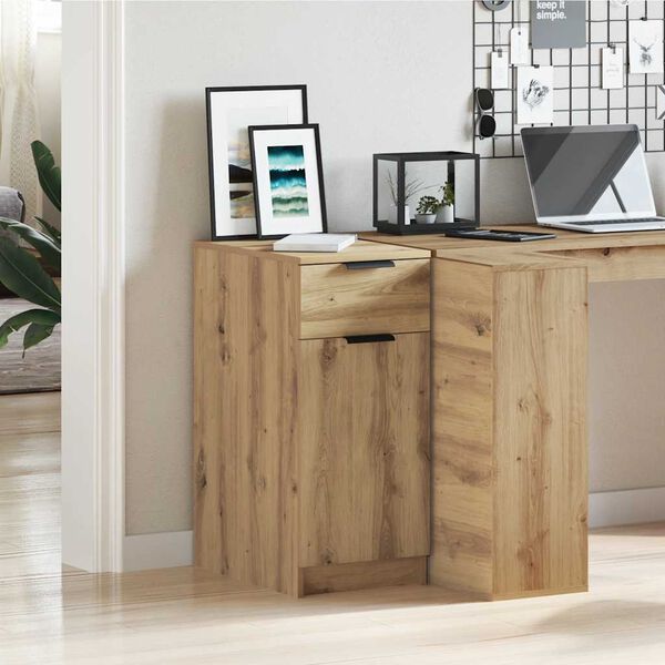 vidaXL Desk Cabinet Artisan Oak 33x50x75 cm Engineered Wood