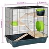 vidaXL Hamster Cage Grey 58x32x54 cm Polypropylene and Metal