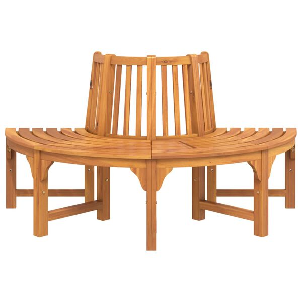 vidaXL Half Round Tree Bench &Oslash;160 cm Solid Wood Eucalyptus