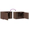 vidaXL Wall-mounted Bedside Cabinet with LED Lights Brown Oak