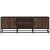 vidaXL TV Cabinet Brown Oak 120x35x41 cm Engineered Wood and Metal