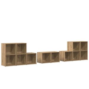 vidaXL TV Cabinet Set 8 pcs Artisan Oak Engineered Wood