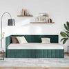 vidaXL Corner Bed Frame with Headboard Dark green 100 x 200 cm Velvet
